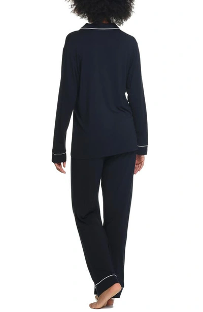 Shop Papinelle Kate Jersey Pajamas In Black