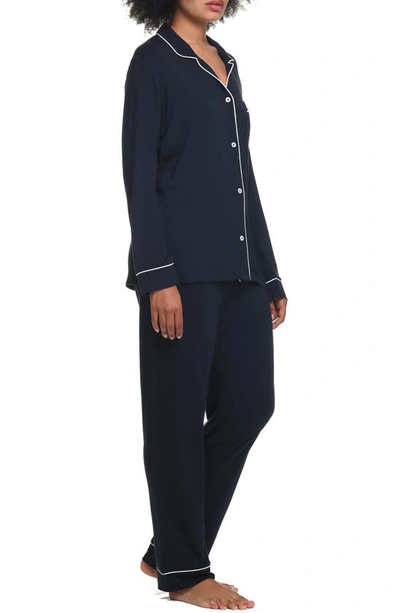 Shop Papinelle Kate Jersey Pajamas In Black