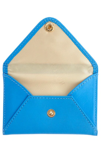 Shop Royce New York Personalized Envelope Card Holder In Light Blue- Deboss