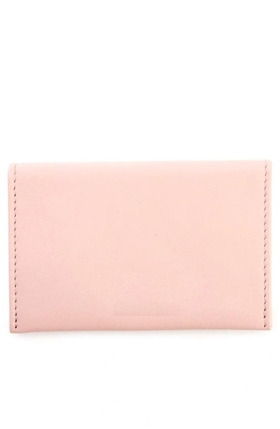 Shop Royce New York Personalized Envelope Card Holder In Light Pink - Silver Foil