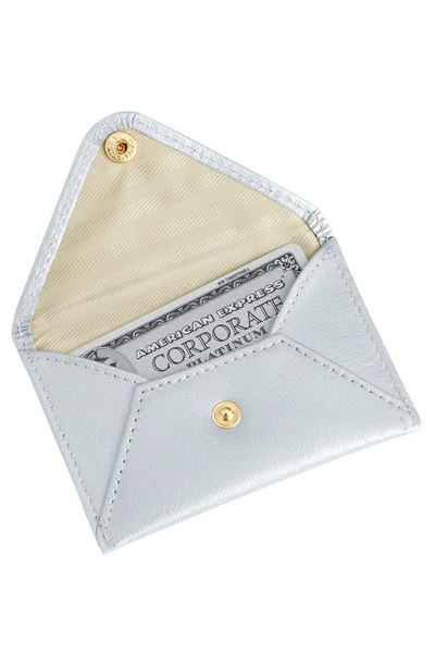 Royce New York Personalized Envelope Card Holder In Silverilver Foil