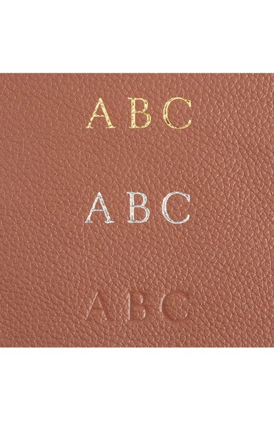 Royce New York Personalized Envelope Card Holder In Tan - Deboss