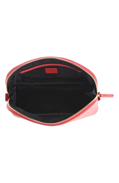 Royce New York Personalized Cosmetic Bag In Red - Silver Foil