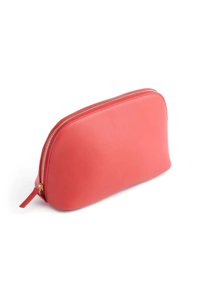 Royce New York Personalized Cosmetic Bag In Red - Silver Foil