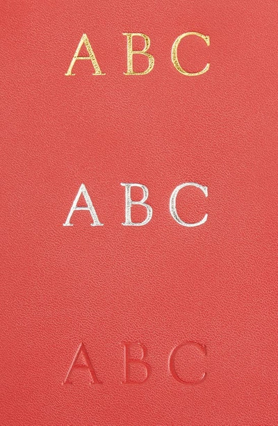 Royce New York Personalized Cosmetic Bag In Red - Silver Foil