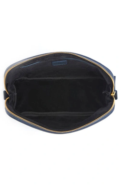 Royce New York Personalized Cosmetic Bag In Navy Blue- Gold Foil