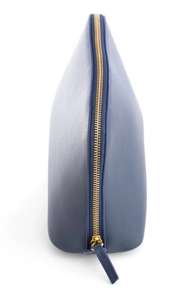 Royce New York Personalized Cosmetic Bag In Navy Blue- Gold Foil