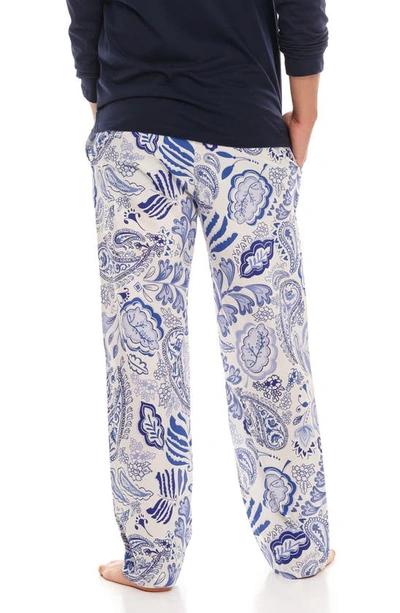 Shop The Lazy Poet Drew Persian Pajama Pants In Blue