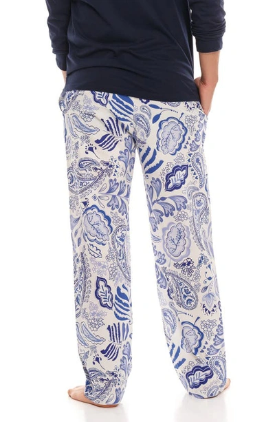 The Lazy Poet Drew Persian Pajama Pants In Blue