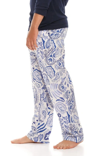 Shop The Lazy Poet Drew Persian Pajama Pants In Blue