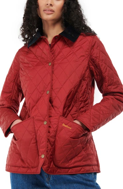 Shop Barbour Annandale Quilted Jacket In Dk Red