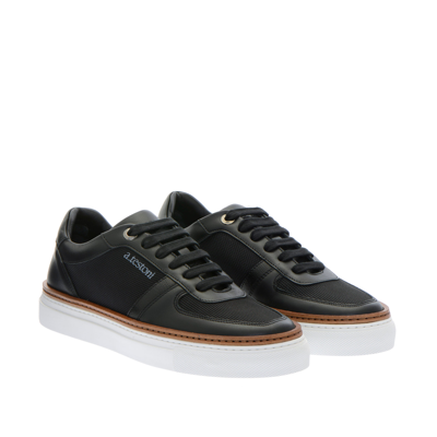 Shop A.testoni Black Calfskin Women's Sneakers