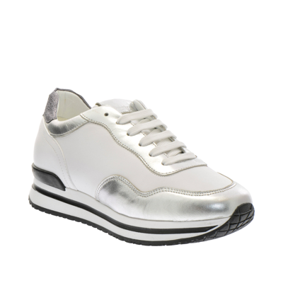 Shop A.testoni White Calfskin Women's Sneakers