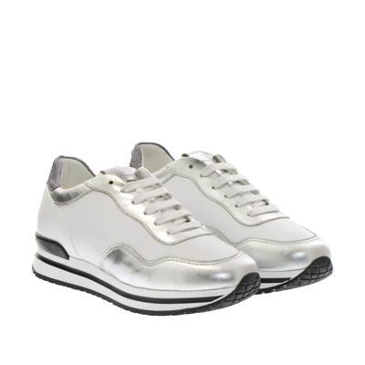 Shop A.testoni White Calfskin Women's Sneakers
