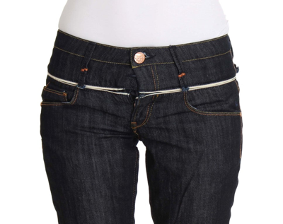 Shop Acht Blue Denim Cotton Bottoms Straight Fit Women's Jeans