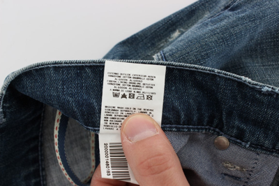 Shop Acht Blue Wash Cotton Denim Regular Fit Men's Jeans