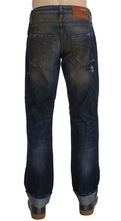 Shop Acht Blue Wash Cotton Regular Straight Fit Men's Jeans