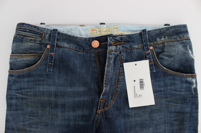 Shop Acht Blue Wash Cotton Denim Slim Fit Men's Jeans