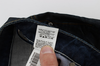Shop Acht Blue Wash Cotton Denim Straight Fit Men's Jeans