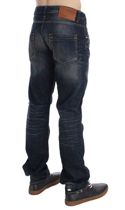 Shop Acht Blue Wash Straight Fit Low Waist Men's Jeans