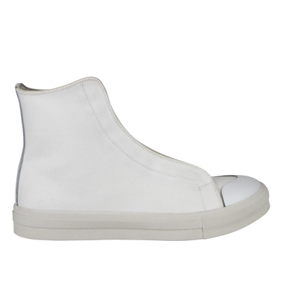 Alexander Mcqueen Men's Hi Top White / Ivory Canvas Sneaker In White / Ivory