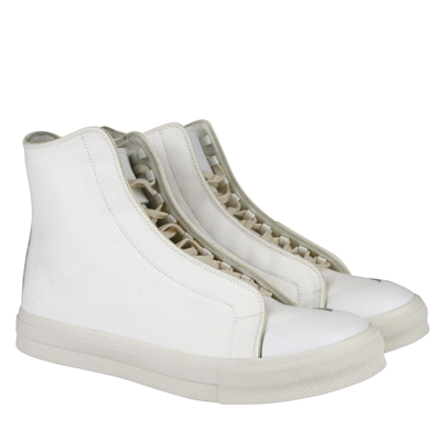Alexander Mcqueen Men's Hi Top White / Ivory Canvas Sneaker In White / Ivory