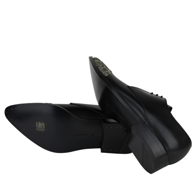 Shop Alexander Mcqueen Men's Oxfords Black Leather Dress Shoes