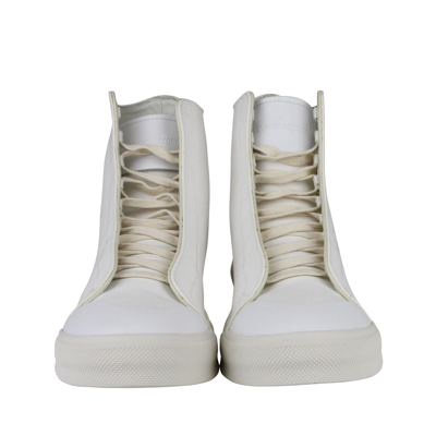 Alexander Mcqueen Men's Hi Top White / Ivory Canvas Sneaker In White / Ivory