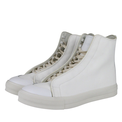 Alexander Mcqueen Men's Hi Top White / Ivory Canvas Sneaker In White / Ivory