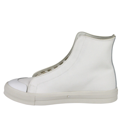 Alexander Mcqueen Men's Hi Top White / Ivory Canvas Sneaker In White / Ivory