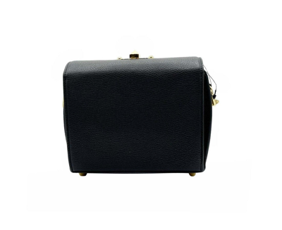 Shop Alexander Mcqueen Women's Black Leather Box 19 With Gold Hardware Crossbody Bag