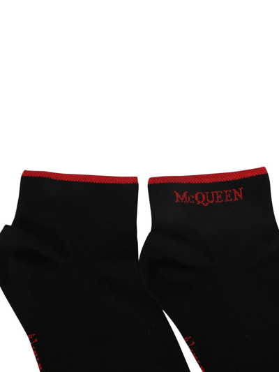 Shop Alexander Mcqueen Women's Black Other Materials Socks