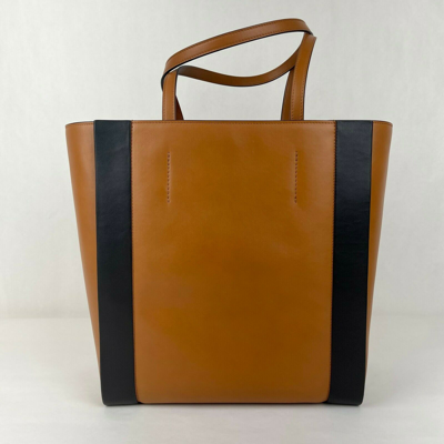 Shop Alexander Mcqueen Women's Brown Leather Signature Shopper Tote Bag