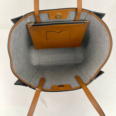 Alexander Mcqueen Women's Brown Leather Signature Shopper Tote Bag