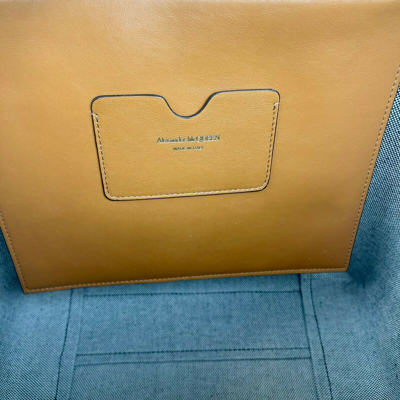 Alexander Mcqueen Women's Brown Leather Signature Shopper Tote Bag