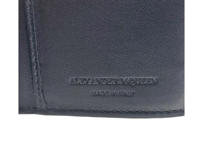 Shop Alexander Mcqueen Women's Dark Navy Patent Leather Continental Wallet