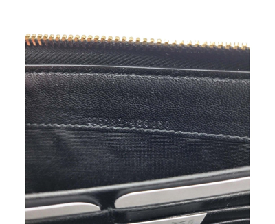 Shop Alexander Mcqueen Women's Dark Navy Patent Leather Zip Around Wallet