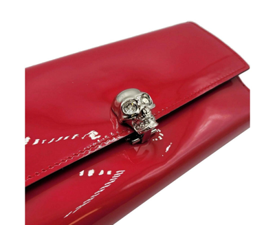Alexander Mcqueen Mini Mock-croc Crossbody Bag With Small Skull In Hot Pink