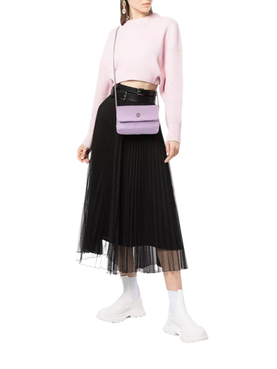 Shop Alexander Mcqueen Women's Purple Polyester Shoulder Bag
