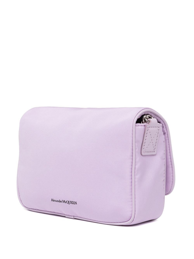 Shop Alexander Mcqueen Women's Purple Polyester Shoulder Bag