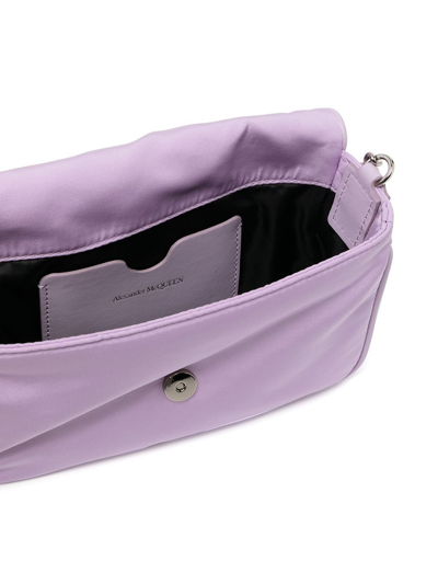 Shop Alexander Mcqueen Women's Purple Polyester Shoulder Bag