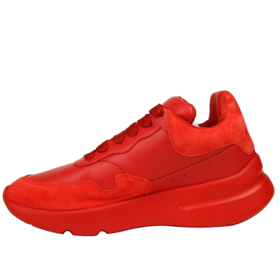 Shop Alexander Mcqueen Women's Red Leather / Suede Sneaker