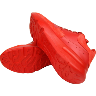 Shop Alexander Mcqueen Women's Red Leather / Suede Sneaker