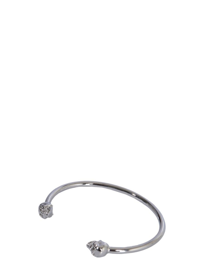 Shop Alexander Mcqueen Women's Silver Metal Bracelet