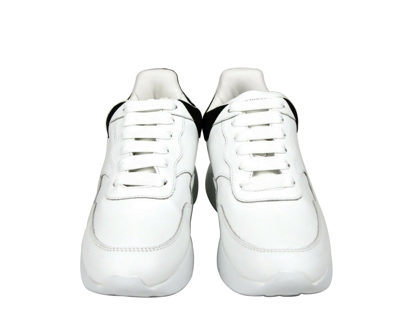 Alexander Mcqueen White Leather Suede Sneaker In White