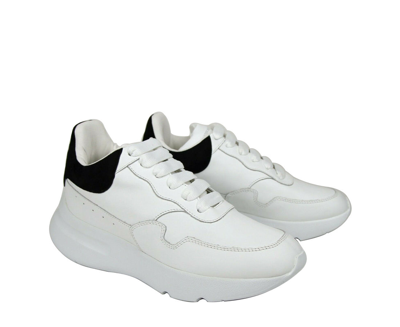 Alexander Mcqueen White Leather Suede Sneaker In White