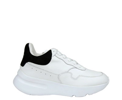 Alexander Mcqueen White Leather Suede Sneaker In White
