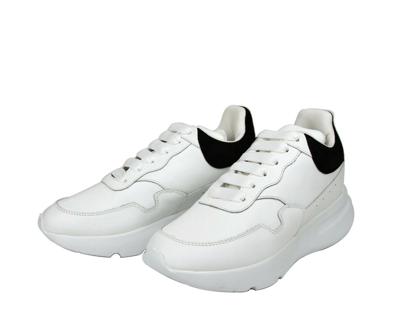Shop Alexander Mcqueen Women's White Leather / Suede Sneaker