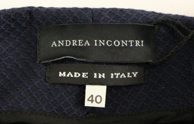 Shop Andrea Incontri Blue Cropped Cotton Women's Pants