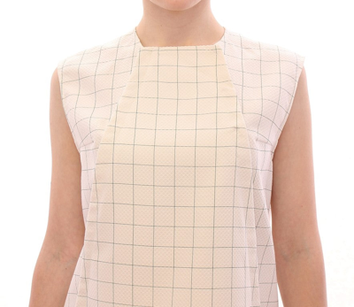Shop Andrea Incontri White Cotton Checkered Shirt Women's Top